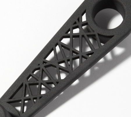 Close up of 3D printed bracket